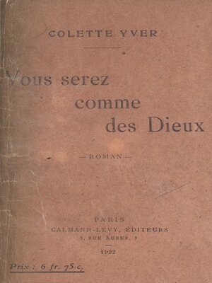 cover image of Vous serez comme des Dieux